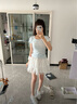 麓格立 白色法式芭蕾风蓬蓬蛋糕裙女春夏季荷叶边短裙高腰a字蕾丝半身裙 法式蛋糕裙 【M建议90-105斤】 实拍图