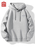 名创优品（MINISO）连帽卫衣男重磅宽松春秋季休闲高级感青少年潮流外套 麻灰 M 实拍图