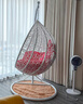斐思莱乐吊椅室内吊篮藤椅阳台休闲椅摇篮椅秋千椅吊兰摇椅鸟巢吊椅子双人 【暖白色】单人带扶手+送大礼包 实拍图