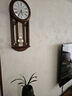 丽声（RHYTHM）报时挂钟木制欧式静音挂表客厅装饰时钟表挂墙61.3cm CMJ547NR06 实拍图