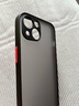 暴走 适用苹果13手机壳 iPhone13保护套 镜头全包防摔防指纹魔方硅胶直边撞色透明磨砂男女款 幻夜黑 实拍图