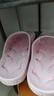 BAIHOU白猴浴室洗澡侧漏水防滑按摩情侣居家用凉拖鞋儿童 粉红33-34 实拍图