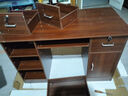 甘慕实木办公桌办公室职员电脑桌财务工位双人位桌椅组合简易书桌子 实木【五抽一柜】胡桃色120*60 单桌 实拍图