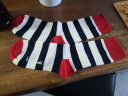 Happy Socks春夏款袜子女男袜多巴胺户外运动波点黑色棉袜中筒袜 白色条纹 1双 M 36-40 实拍图