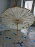 古典舞蹈伞演出绸布伞旗袍走秀伞吊顶装饰伞拍照道具伞古装油纸伞 蓝色桃花 70厘米(10岁以下) 实拍图
