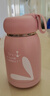 SVREG304不锈钢迷你保温杯女士高颜值学生可爱便携小容量水杯320ml 粉色+免费定制 不显温+2张贴纸 实拍图