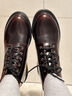 马丁（DR.MARTENS）Emmeline英伦男女夏季舒适轻量樱桃红短靴马丁靴 樱桃红色 36 实拍图