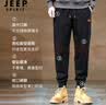 JEEP SPIRIT运动裤男春秋季束脚裤子男宽松休闲裤男户外舒适跑步长裤 黑色M 实拍图
