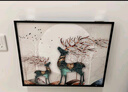 柳莺花燕免打孔电表箱装饰画现代简约客厅餐厅挂画电闸箱配电箱遮挡壁画 幸福麋鹿 45X35遮挡35X25表箱 上掀款 实拍图