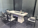 语森忆奢石岩板茶台轻奢现代感家用办公茶桌椅组合烧水泡茶一体茶几 单桌+1中国结主椅+4中国结副椅 180x80cmx73cm 实拍图