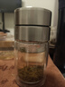 繁简茶水分离杯男女双层玻璃杯迷你网红水杯子便携旅行创意泡茶杯 钢本色200ML带杯套杯刷 实拍图