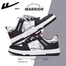 回力（Warrior）官方板鞋男鞋秋冬季舒适增高休闲运动鞋子男学生跑步鞋 黑白43 实拍图