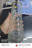 玻璃花瓶透明植物插花瓶水培容器大花瓶装饰客厅摆件 透明描边水波纹（20*6*9） 1个装 实拍图