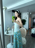 多想余套装两件套连衣裙女裙子夏季纯欲度假海边穿搭沙滩裙半身裙长裙 白色抹胸+蓝色碎花长裙两件套 S 建议75-95斤 实拍图