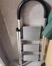 杜邦（DUPONT）铝合金梯子家用多功能登高梯加厚人字梯折叠梯扶梯楼梯爬步伸缩梯 钛银色三步铝梯 实拍图