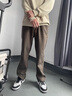 啄木鸟冰丝裤男2025夏季薄款速干休闲裤子男士宽松束脚潮牌九分长裤 黑色 常规 XL 实拍图