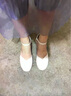 百丽踏包头凉鞋女2025春新款法式仙女风温柔配裙子中粗跟单鞋玛丽珍女鞋 米白色 36 实拍图