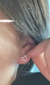 芯奢纯银S999足银耳钉女镂空猫咪耳饰小众设计养耳洞睡免摘耳环耳骨钉 实拍图