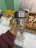 斯奈克双层鹅蛋玻璃杯茶水分离泡茶杯子商务男士大肚杯防烫隔热水杯印字 【不锈钢盖子】本色300ml 实拍图
