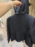 Gesaiya品牌小西装女2022年春秋冬季长袖职业装套装正式商务正装面试上班教师工作服 黑色套装+白衬衫 2XL（120-130斤） 实拍图