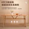 迪玛森餐桌椅组合家用饭桌子小户型简约公寓快餐出租商用长方形电脑桌 胡桃色【送货到家】现货速发 120cm 【80CM宽】单桌子 实拍图