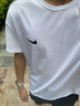NBA VIBE速干训练服体育生训练套装短袖田径男女跑步套装健身篮球运 G条领冰丝短袖(白色) XL 110-130斤 实拍图
