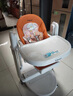 ADemain艾德蔓儿童餐椅婴儿吃饭座椅宝宝椅可折叠多功能新生儿餐椅带轮子 阳光橙（尊享版） 实拍图