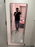 初学者 穿衣镜 全身落地镜试衣镜家用防爆壁挂衣帽间铝合金网红大镜子 经典黑165*60【壁挂+落地】 实拍图