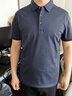 杉杉【100支液氨纯棉】短袖POLO衫男夏季高端免烫翻领T恤 墨兰色  L 实拍图
