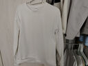 凡客诚品300克重磅全棉圆领长袖T恤男士打底T恤衫 白色 M 实拍图