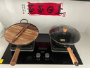 炊大皇圆底铁锅炒菜锅无涂层物理不粘锅燃气灶专用老式加厚熟铁锅 3.4斤（带木盖）建议4-5人 34cm 实拍图