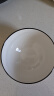 千年恋木5英寸陶瓷碗饭碗中式白碗家用防烫面碗汤碗可微波 TCW0012 实拍图