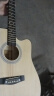 维卡斯（WEIKASI）民谣吉他初学者木吉他单板新手入门练习琴guitar吉它学生男女乐器 41英寸原木色+礼包【进阶推荐】 实拍图