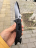 汉道 （HX OUTDOORS）户外折刀步兵折叠刀野外生存刀露营随防刀高硬度锋利小刀黑色 实拍图