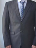 马尼亚袋鼠【次日达可选】秋冬新款西服套装男士修身商务正装外套职业西装整 (西服+西裤+衬衫)灰色7件套 24 特快-空运加急】联系客F空运 实拍图