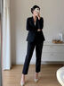 伯德小姐黑色正装西服女士职业小个子面试穿搭公考高级感西装外套 实拍图