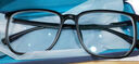 WAN XIN 新款 1.67超薄高清防蓝光镜片男可配度数送商务眼镜框女Z 9051黑色 尚眉线框不挑人 配万新1.67MR-7超薄非球面镜片 实拍图
