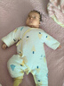 wua.wua新生儿衣服秋冬保暖棉衣初生婴儿春秋夹棉连体衣宝宝居家哈衣睡衣 棉衣款（10-20度）黄森林 52cm （适合0-1个月 4-8斤） 实拍图