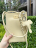 CAMPUSKITTEN高级感可爱小象迷你手机包2025新款单肩斜挎包女糖果手机袋 淡黄 实拍图