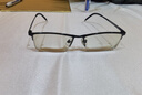 普莱斯纯钛近视眼镜半框架商务眼睛防蓝光防辐射可配有度数变色片990070 镜框+1.597防蓝光变灰镜片 实拍图