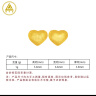领丰金黄金豆豆AU9999足金实心真金豆子收藏节日礼物送女友节日小金豆 金爱心1g带国检证签 实拍图