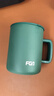 富光保温马克杯带盖316不锈钢办公室女咖啡杯大容量情侣水杯子礼物 波士顿绿【316内胆+滑盖】400ml 实拍图