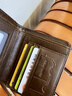 袋鼠男士钱包2026新款真皮短款驾驶证一体卡包复古牛皮男式多功能皮夹 啡色两折款 实拍图