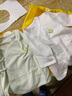 Aengbay昂贝 新生婴儿衣服春夏和尚服0纯棉初生宝宝秋衣护肚上衣夏季薄款3个月内衣 浅绿色 52 cm 实拍图