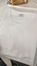 战浩【2件】冰丝莫代尔棉短袖t恤男夏季青年薄纯白色打底衫圆领半袖体 白色+黑色 4XL 建议【185-200斤】 实拍图