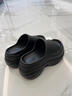 邦帛世拖鞋女外穿厚底增高跟夏季防滑松糕踩屎感网红沙滩一字拖凉拖鞋 黑色拖鞋【增高8cm】 热卖色 38-39 （适合37/38码穿） 实拍图