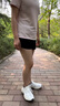 安踏（ANTA）速干运动套装 女夏季防走光训练运动服中考体测跑步瑜伽服两件套 【速干防走光A款】燃冬粉/黑-5 M/女165 实拍图