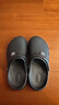 大嘴猴大嘴猴洞洞鞋男士夏季外穿户外沙滩鞋软底踩屎感厚底包头拖鞋 黑灰 44 适合44-45 实拍图