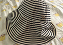 Siggi帽子女大檐防晒帽显脸小春夏条纹时尚防紫外线遮阳帽渔夫帽可折叠 实拍图