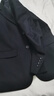 罗蒙（ROMON）西服套装男士小西装外套职业正装修身休闲伴郎服 黑色5XL 实拍图